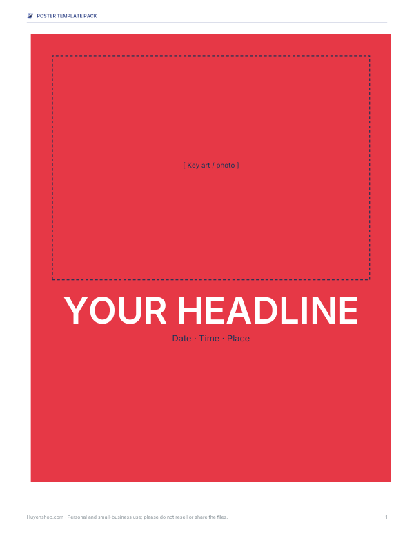 Preview of Printable Poster Layout Sketch PDF